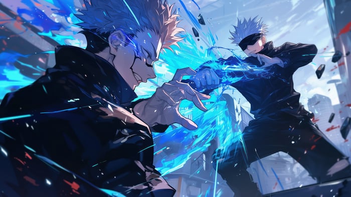 Satoru Gojo and Sukuna in Jujutsu Kaisen 4K