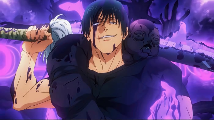 Toji Fushiguro with a creature in Jujutsu Kaisen 4K