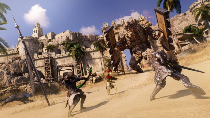 Throne and Liberty 4K video game combat scene