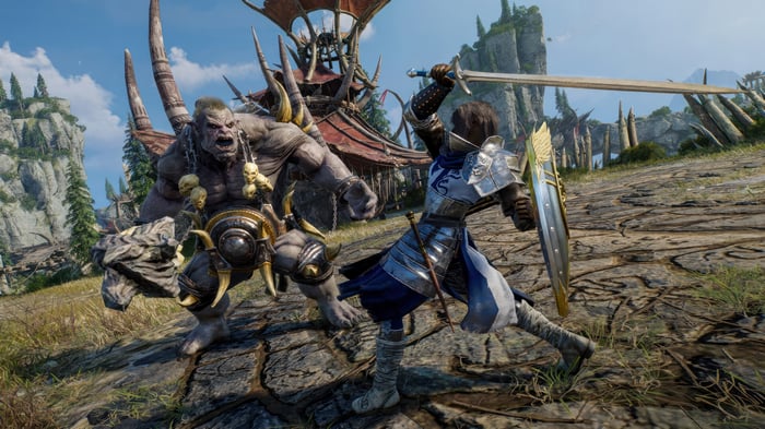 Throne and Liberty 4K Orc vs Knight Battle