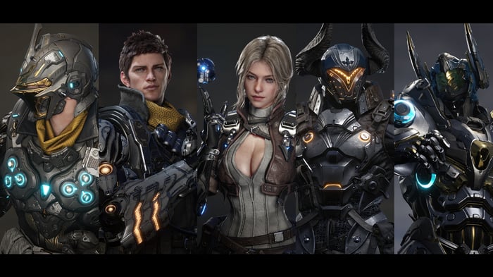 The First Descendant characters in 4K