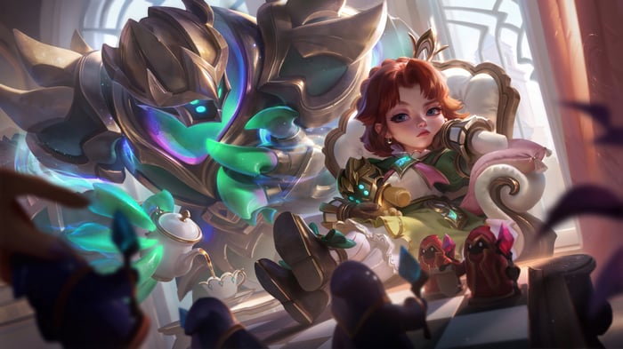 Battle Queen Annie and Tibbers in League of Legends 4K