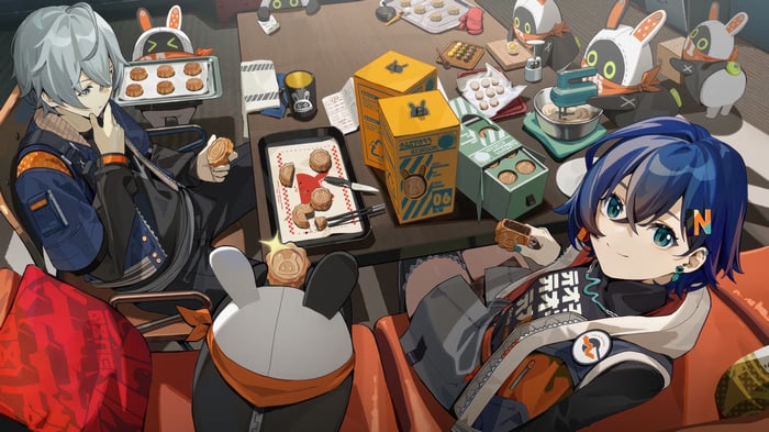 Zenless Zone Zero Belle and Wise Baking Cookies