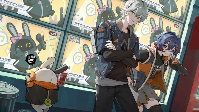 Zenless Zone Zero characters with bunny mascot
