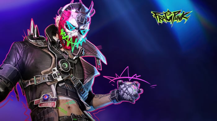 Fragpunk character with mask and spiked jacket
