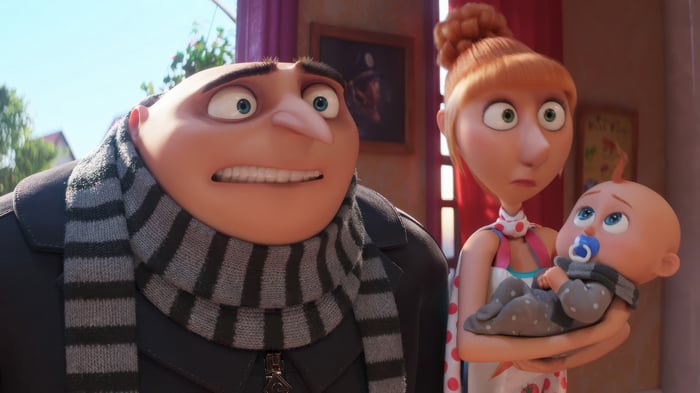 Despicable Me 4: Gru, Woman, and Baby