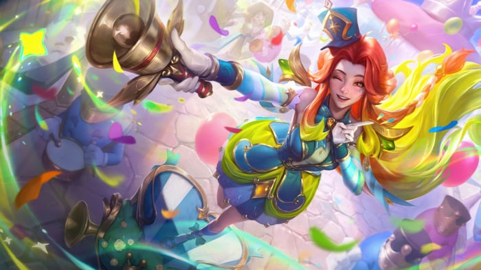 Garden Party Seraphine League of Legends Splash Art 4K