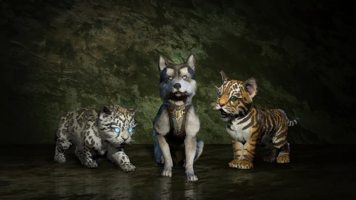 Diablo IV: Three young animals in a cave