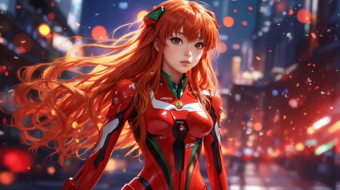 Asuka Langley Soryu in Evangelion 4K