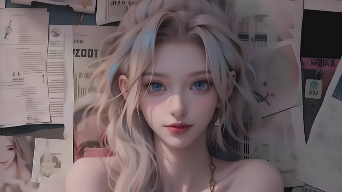 Beautiful Blonde Anime Girl in 4K