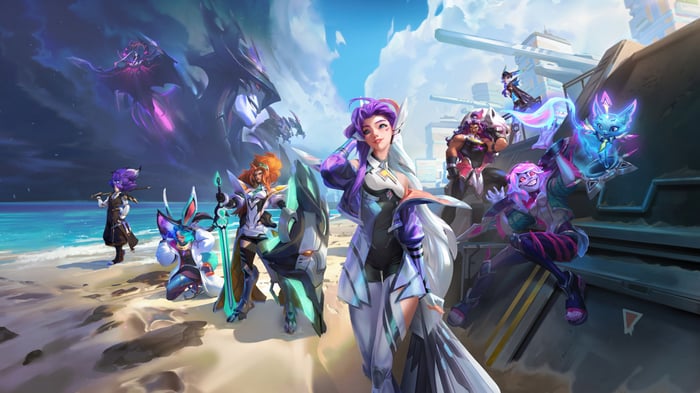 Anima Squad League of Legends Characters on a Beach