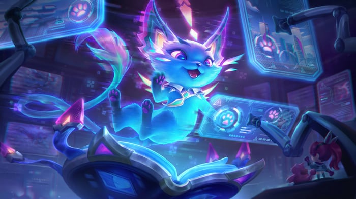 Yuumi in League of Legends Splash Art 4K