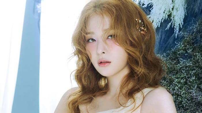 Seulgi from Red Velvet in a cosmic setting