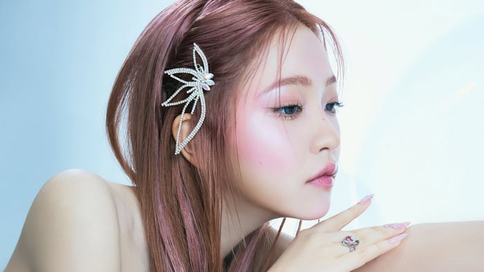 Yeri of Red Velvet with a butterfly hair clip