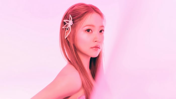 Yeri from Red Velvet with a butterfly hair clip