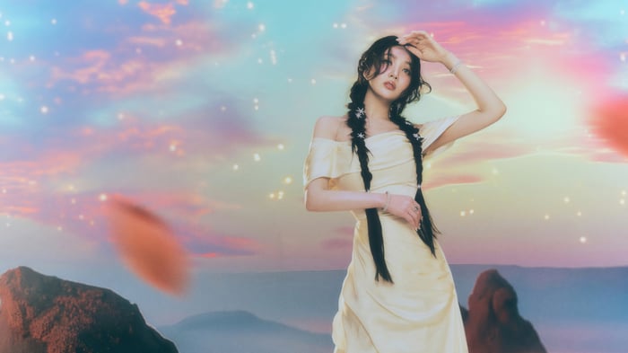 Joy from Red Velvet in a cosmic setting 4K