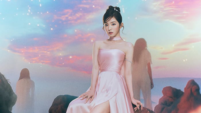 Irene from Red Velvet in a cosmic setting