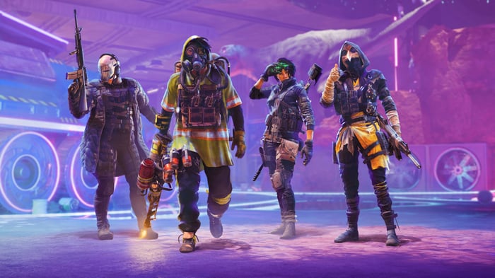 Xdefiant characters in a futuristic setting