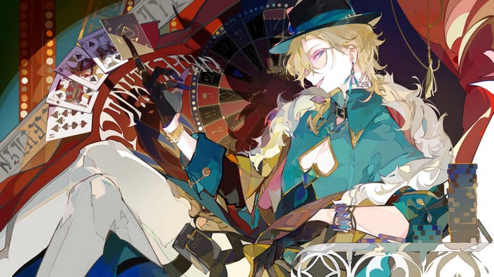 Aventurine from Honkai: Star Rail playing cards
