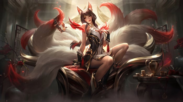Ahri from League of Legends 4K Splash Art