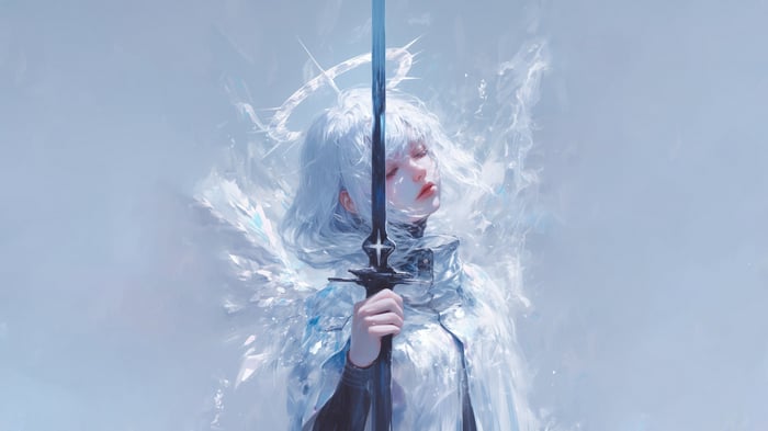 Angel Warrior with Sword 4K
