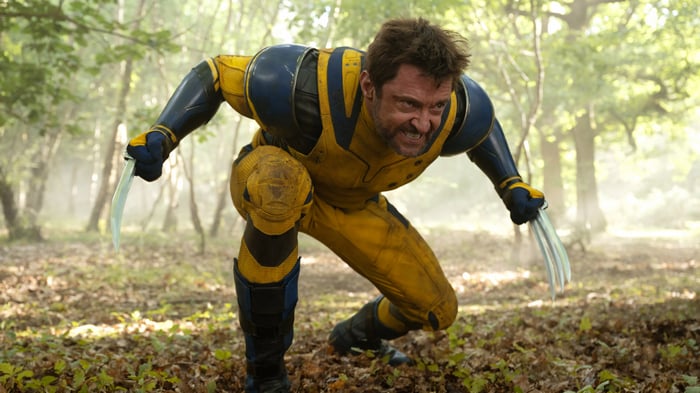 Wolverine in yellow and blue suit with claws
