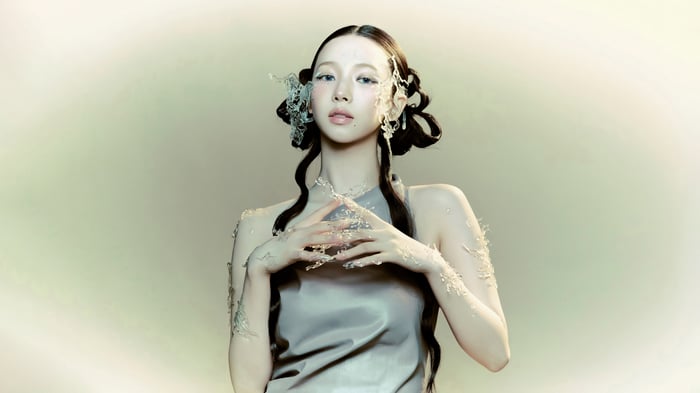 Karina from Aespa in a futuristic photoshoot