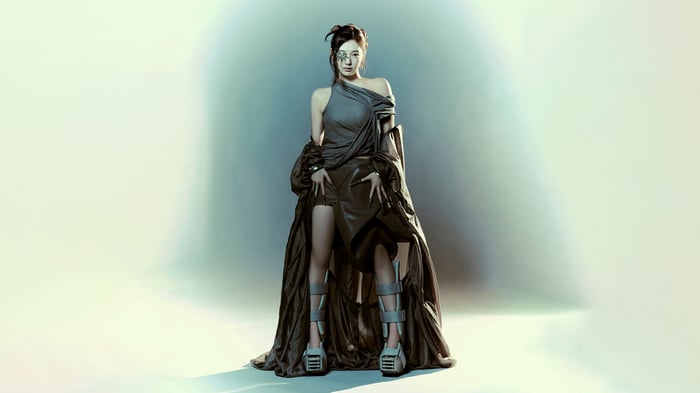 Ningning from Aespa in futuristic fashion
