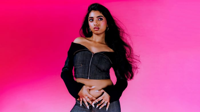 Avantika Vandanapu in a denim top