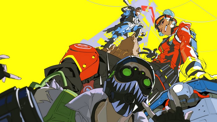 Apex Legends Characters on Yellow Background 4K