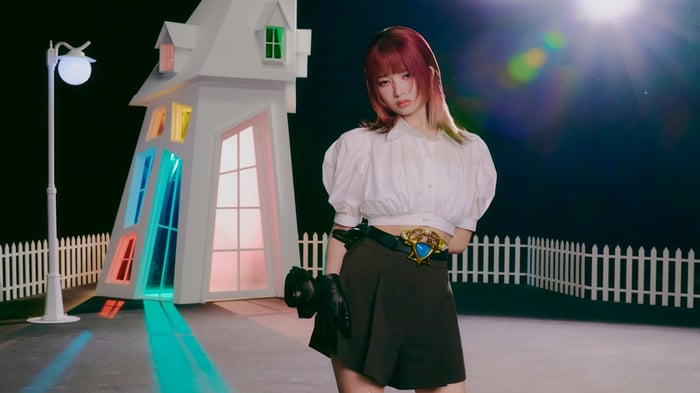 IVE Rei in a stylized house setting