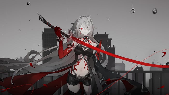 Acheron with a Katana in 4K