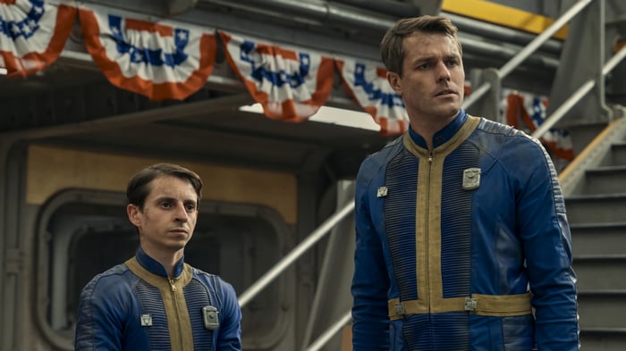 Fallout Series: Moises Arias and Dave Register in Vault Suits