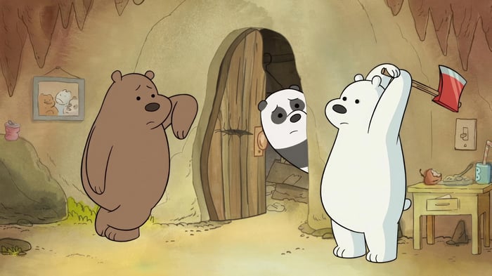 We Bare Bears in a Cave