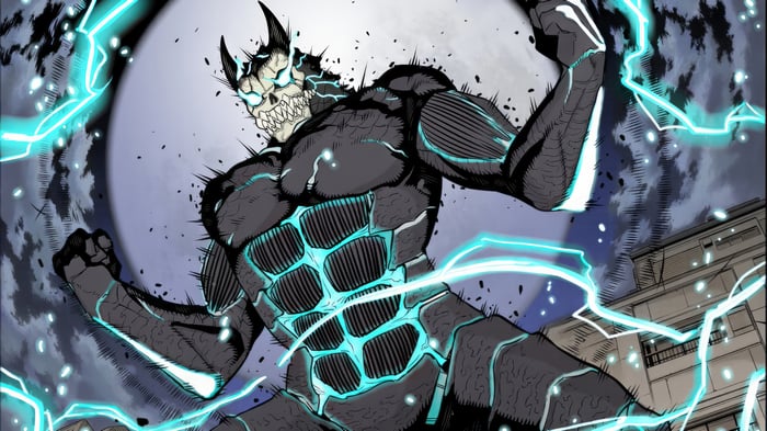 Kaiju No. 8 with Blue Lightning