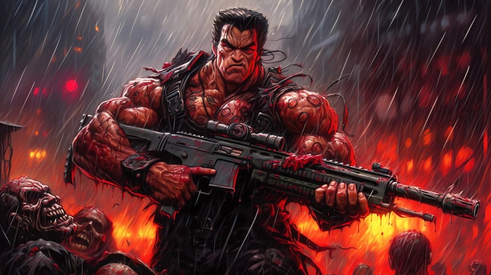 Soldier with Rifle in a Zombie Apocalypse 4K
