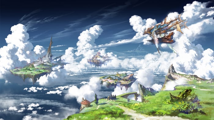 Granblue Fantasy: Relink 4K Sky Islands and Airship