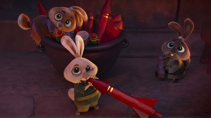 Kung Fu Panda 4 Rabbits with Fireworks