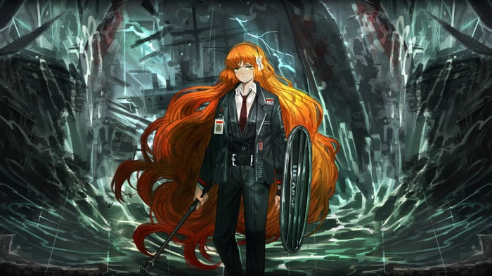 Limbus Company character with orange hair and suit
