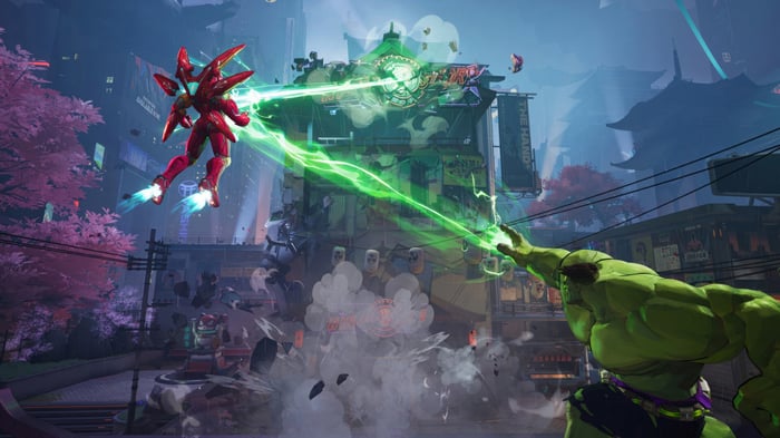 Marvel Rivals: Iron Man vs. Hulk in a City Battle 4K