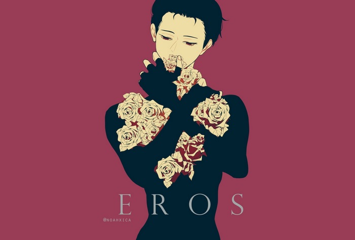 Yuuri Katsuki with roses