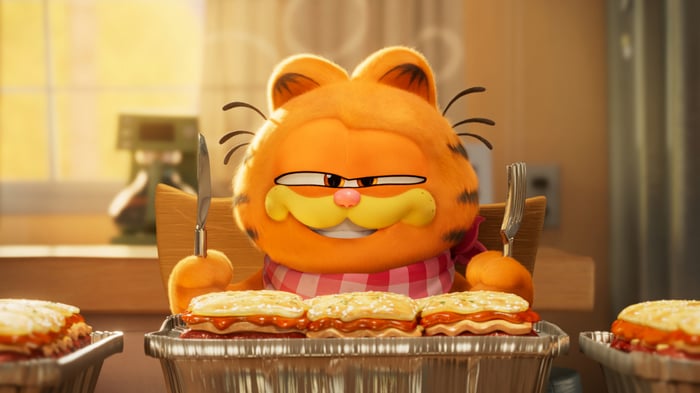 Garfield eating lasagna 4K