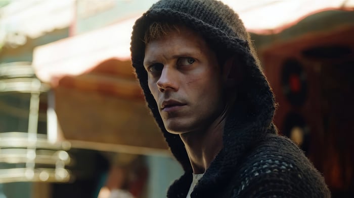 Bill Skarsgard in Boy Kills World 4K