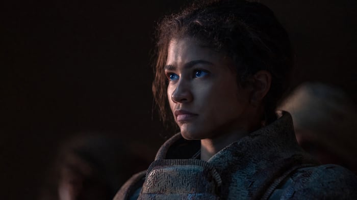 Dune: Part 2 4K Movie Poster featuring Zendaya as Chani