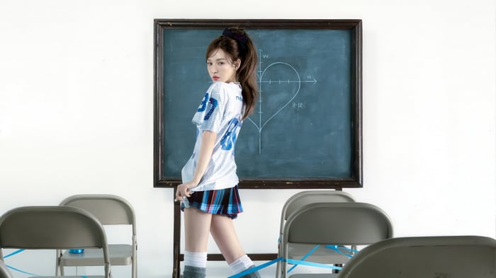 Wendy from Red Velvet in a classroom setting