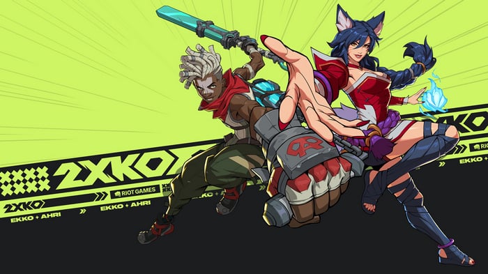 Ekko and Ahri from League of Legends