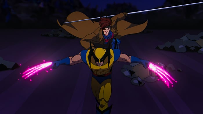Wolverine and Gambit from X-Men '97 in 4K
