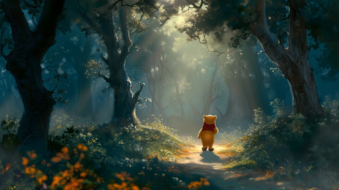 Winnie the Pooh in a 4K Forest