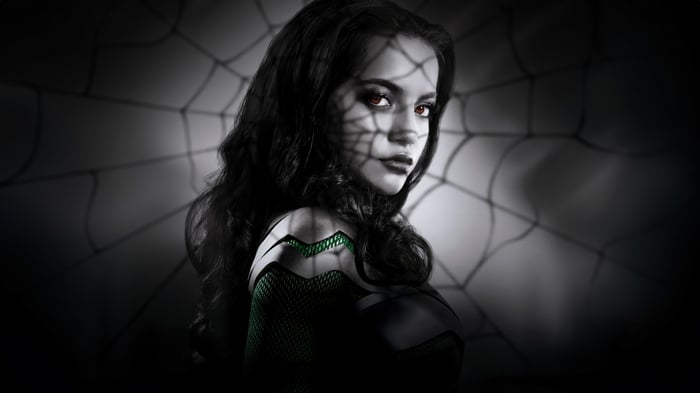 Madame Web with Spider Web Shadow