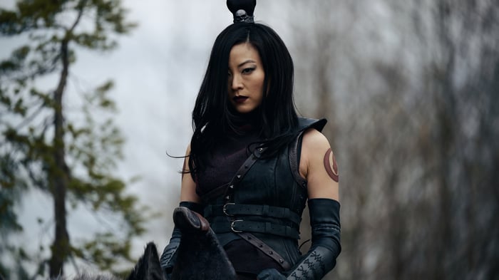 Azula from Avatar: The Last Airbender on horseback